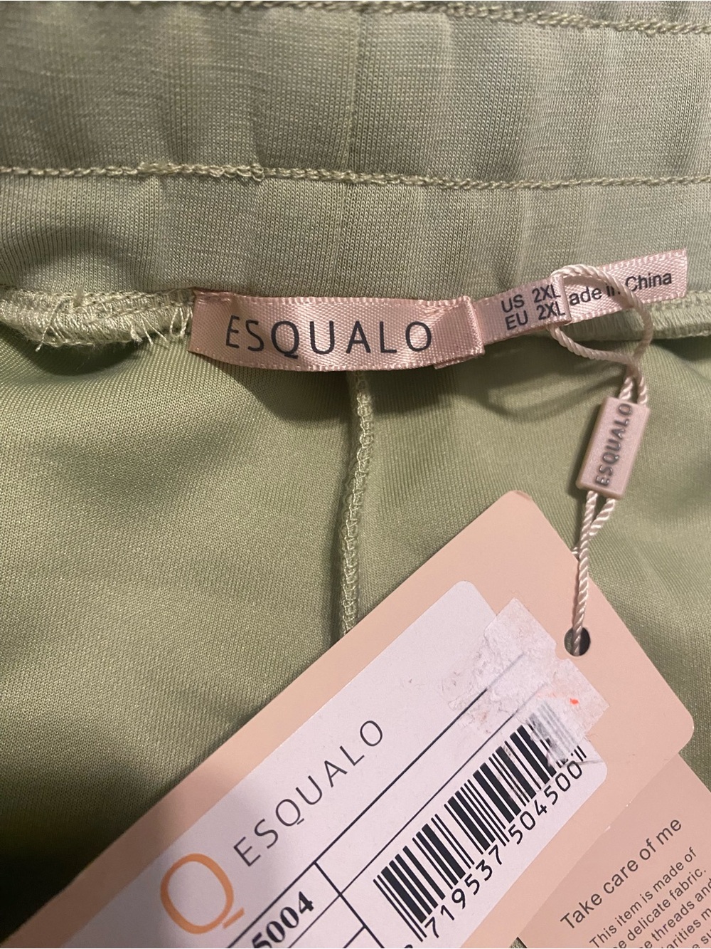 ESQUALO Sage Green Wide Leg Modal Soft Quiet Luxury Loungewear Trouser Size 2XL - Picture 14 of 16